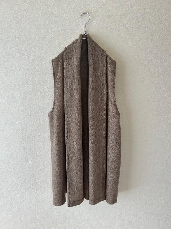 1000円OFF ショールカラーのベスト　サイズ展開あり 5枚目の画像