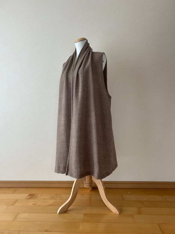 1000円OFF ショールカラーのベスト　サイズ展開あり 11枚目の画像