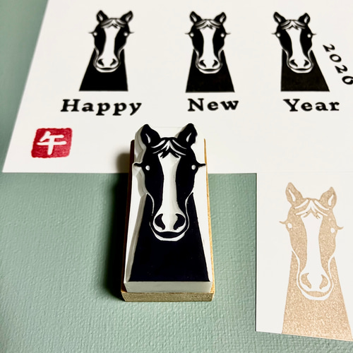 捺し方いろいろ7点セット⭐︎2026年⭐︎ひょっこりお馬のお顔《午年の