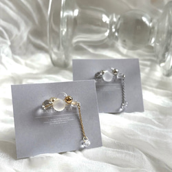 着けてる事を忘れる♡イヤークリップ 【もこもこしゃぼん玉】片耳〜 7枚目の画像