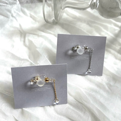 着けてる事を忘れる♡イヤークリップ 【もこもこしゃぼん玉】片耳〜 8枚目の画像