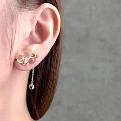 着けてる事を忘れる♡イヤークリップ 【もこもこしゃぼん玉】片耳〜 2枚目の画像