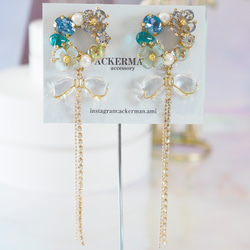 ♡ハンドメイド♡ビジューピアスイヤリング天秤座 ACKERMAN定番】アシンメトリー天秤⚖️ピアス/イヤリング ピアス