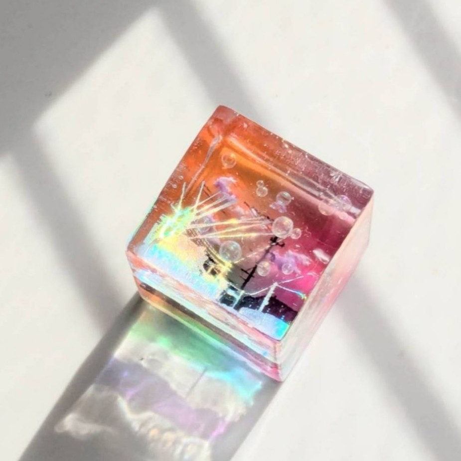 【¥5000で送料無料】空レジン《PRISM NOTE·黄昏シャボン》レジン/オブジェ/雲レジン