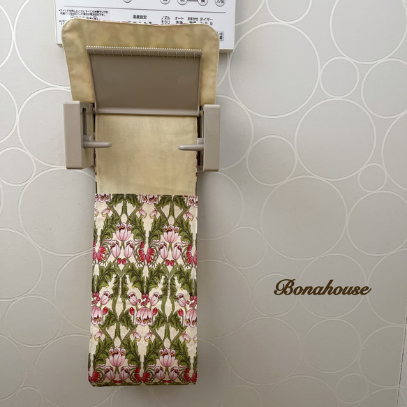 オススメ☆トイレットペーパーホルダーカバーYUWAオリジナルミュルーズ風 「花柄 」 4枚目の画像