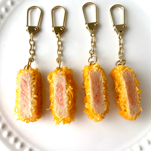 ミニサイズ！ サクサクとんかつ キーホルダー 食品サンプル ギフト