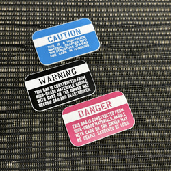 ◆ TUMIバッグ用◆ カスタムプレート DANGER マットブラック x 銀 ■ トゥミ 交換用 アメリカ空軍 9枚目の画像