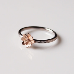 K18プラチナ色褪せないジュエリー向日葵の指輪｜受注生産｜オーダー