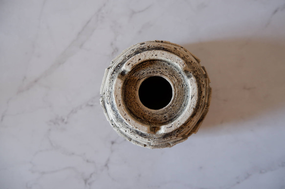 3.5号白砂岩墨流し裂紋鉢236　塊根植物　多肉植物　盆栽　植木鉢　作家鉢　鉢皿　沖縄 7枚目の画像