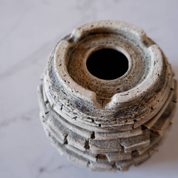 3.5号白砂岩墨流し裂紋鉢236　塊根植物　多肉植物　盆栽　植木鉢　作家鉢　鉢皿　沖縄 6枚目の画像