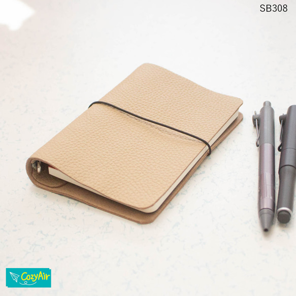 ベージュ ブリストル　新品　サイズS SB308 【受注制作】薄さを追求したシステム手帳 ミニ6サイズ シンプル