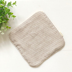 ふんわり播州織ソフト2重織×4重ガーゼハンカチ(ネコパラダイス/オレンジ)　播州織　ジャガード織　 2枚目の画像