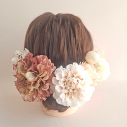森の木の実と秋色紫陽花のリース プリザーブドフラワー