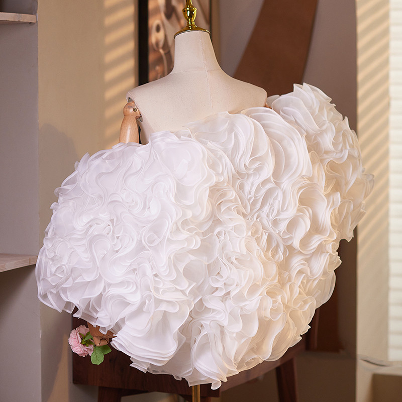 ケープ 白 立体花 DIY 高級感 肩飾り ドレスアクセサリー パーティー ウェディングドレス DTY192