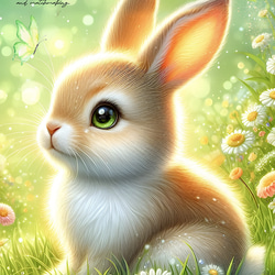 激レアチワワとうさぎパネル生地　ハンドメイド 激レアチワワとうさぎパネル生地 ハンドメイド