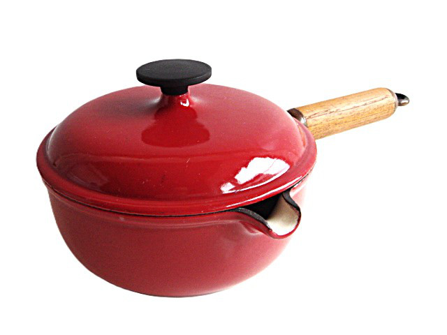 ル・クルーゼ ソースパン ウッドハンドル 17cm 赤 LE CREUSET レア 片手鍋