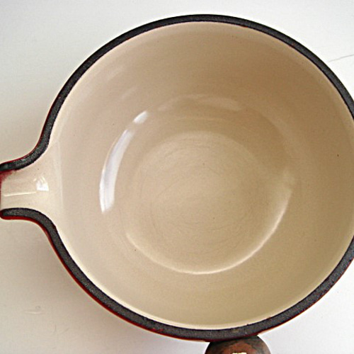 ル・クルーゼ ソースパン ウッドハンドル 14cm 赤 LE CREUSET レア