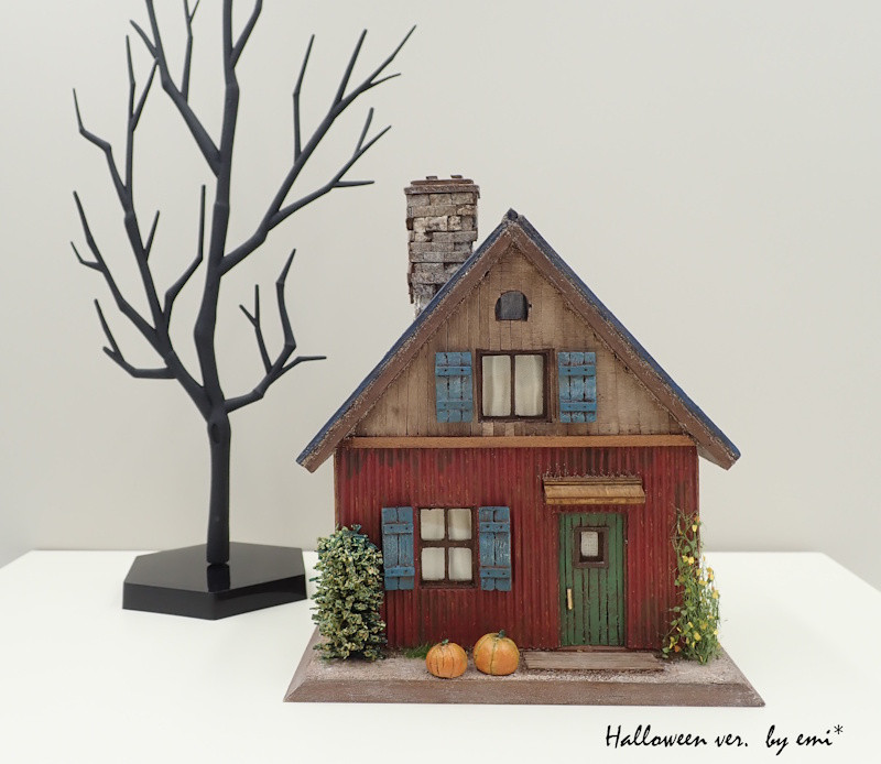 ミニチュアハウス　少し不気味なお家５　ハロウィンVer.　1/50サイズ【送料無料】