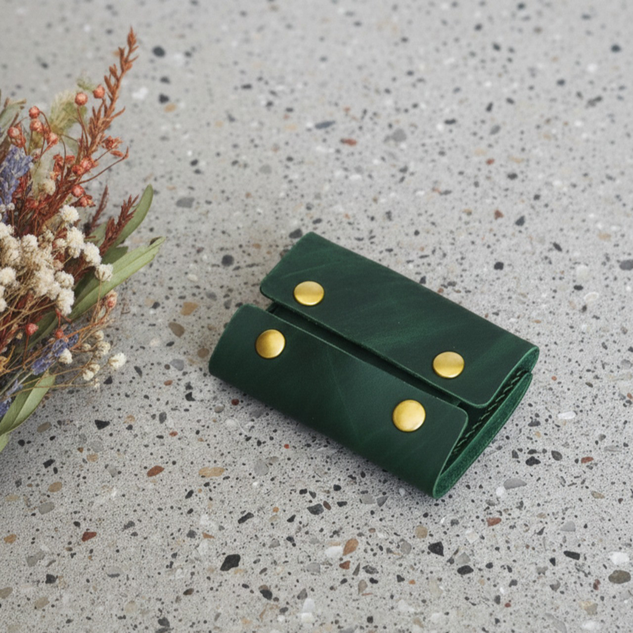 【受注生産】カードと小銭が入る4連キーケース（kc_04）