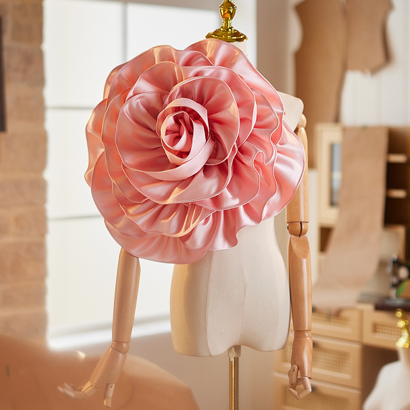 コサージュ ドレスアクセサリー 肩飾り ピンク 立体花 高級感 DIY アクセサリー ウェディングドレス AK057