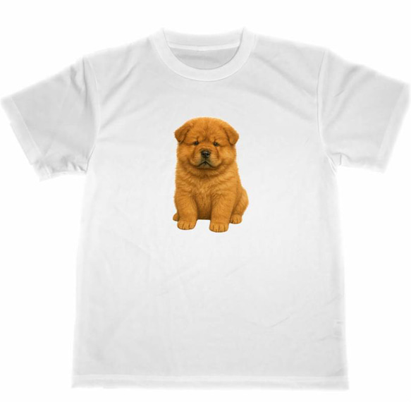 チャウチャウ　ドライ　Tシャツ　子犬　仔犬　DOG　グッズ　T-shirt 1枚目の画像