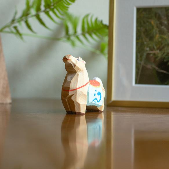 干支 午 馬 奈良一刀彫 畑村龍哉 ミニサイズ 正月飾り 木彫り 木地 ギフト 伝統工芸 5枚目の画像