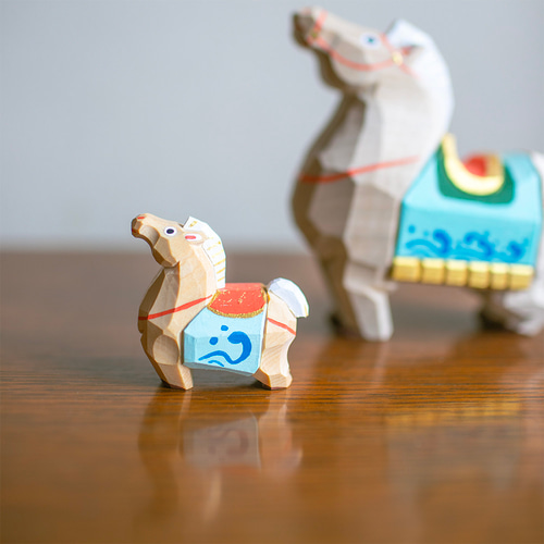 限定3点、4日以内発送】干支 午 馬 奈良一刀彫 畑村龍哉 ミニサイズ