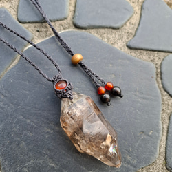 ラブラドライトの天然石マクラメペンダント[PEN-502] ネックレス