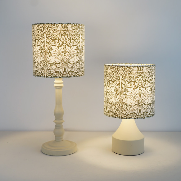 ◆HappyLamp◆S・Mサイズ/ウィリアムモリス/ブラザーラビット/オリーブ/テーブルランプ/スタンドランプ/秋限定 6枚目の画像