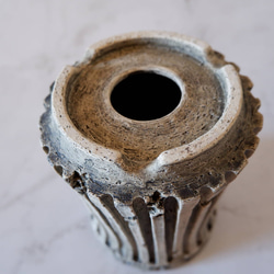 4号墨流し白砂岩鎬深鉢245　塊根植物　アガベ　多肉植物　盆栽　植木鉢　作家鉢　鉢皿　沖縄 6枚目の画像