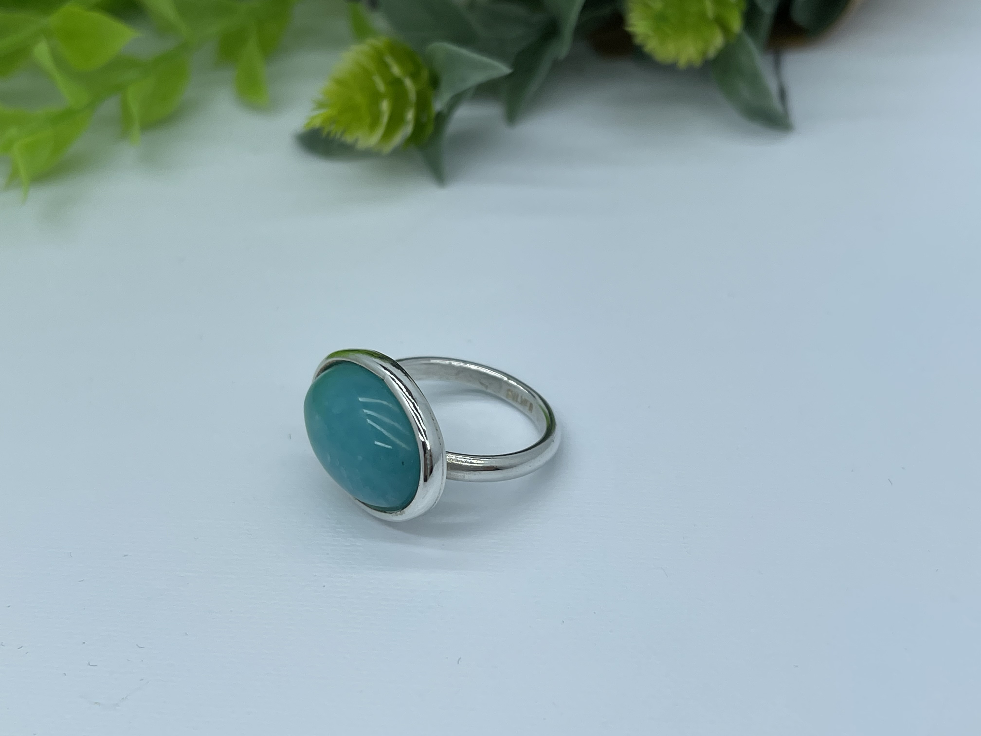 アマゾナイト銀リング