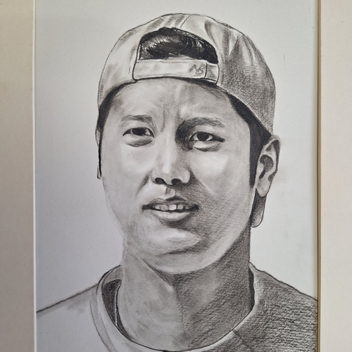 鉛筆画 ドジャース大谷翔平 絵画 makochin 通販 19824864｜Creema