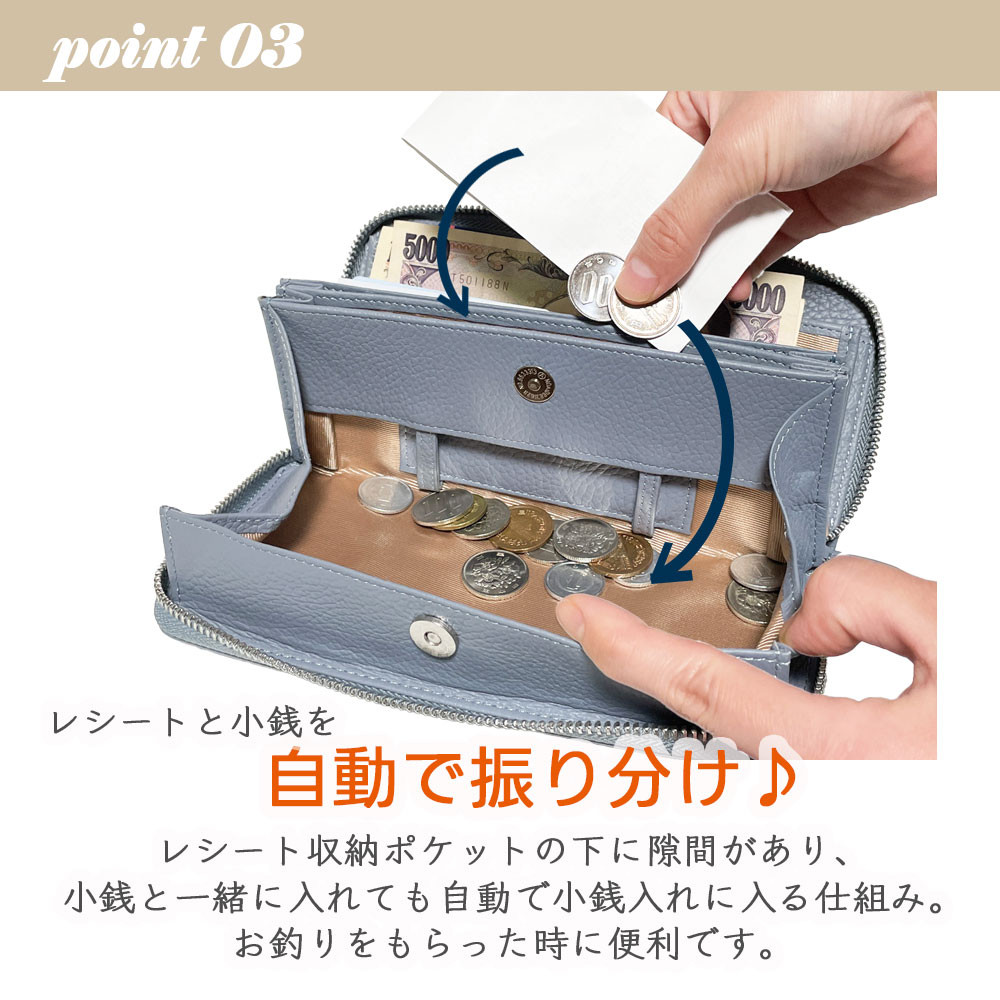 ゴールデンレトリバー 牛本革 多機能 ロングウォレット 長財布 じゃばら カード レシート 自動振り分け