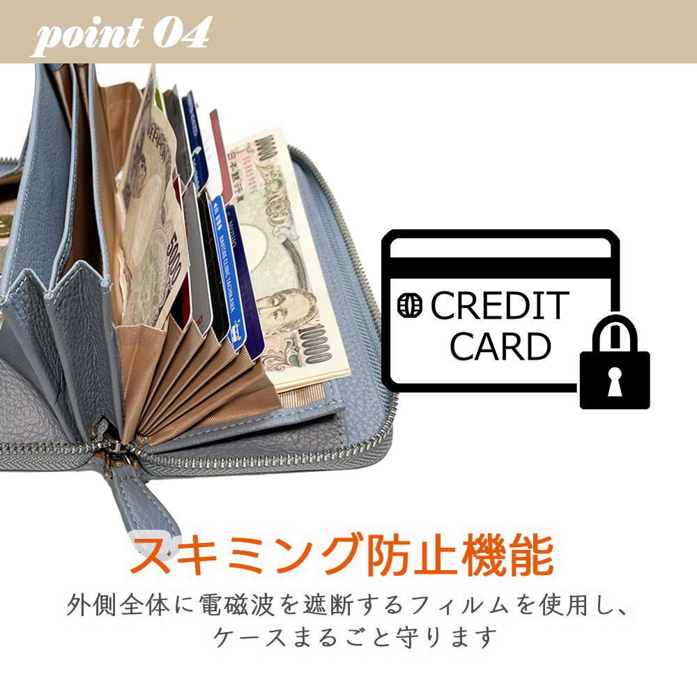 ゴールデンレトリバー 牛本革 多機能 ロングウォレット 長財布 じゃばら カード レシート 自動振り分け