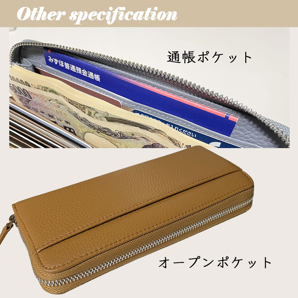 ゴールデンレトリバー 牛本革 多機能 ロングウォレット 長財布 じゃばら カード レシート 自動振り分け