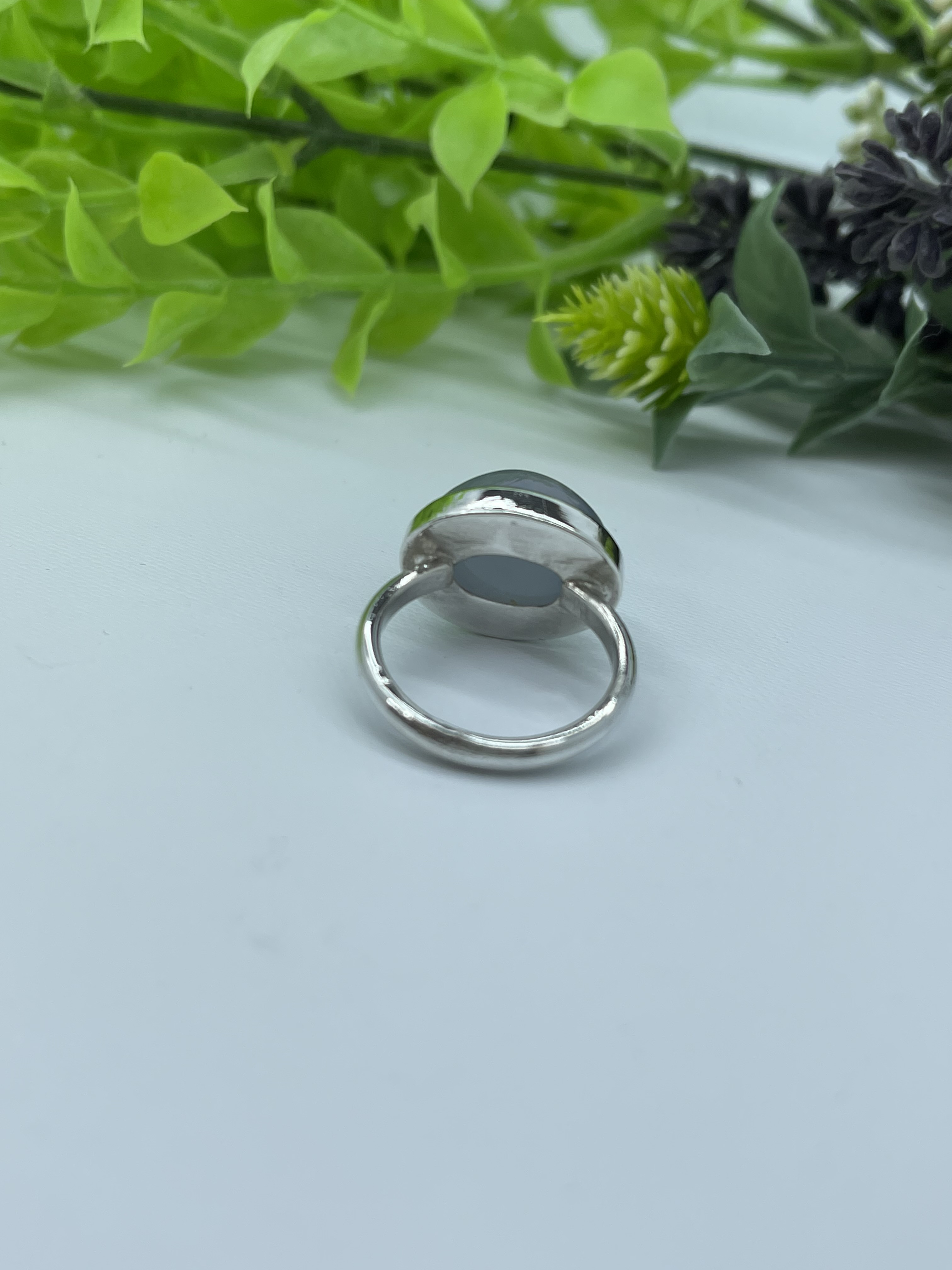 ブルーカドセドニー銀リング