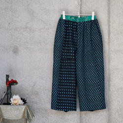 着物リメイク 浴衣のサルエル風パンツ/ フリーサイズ キュロット