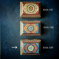 ペルシャの象嵌細工（寄木細工）小箱　長方形 M（14ｃｍ）【ハータムカーリー189】 11枚目の画像