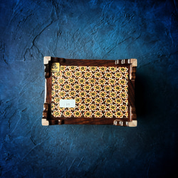 ペルシャの象嵌細工（寄木細工）小箱　長方形 M（14ｃｍ）【ハータムカーリー189】 8枚目の画像