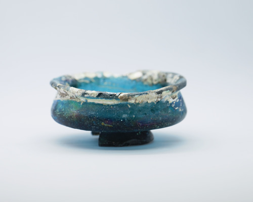 古代ガラス ローマン銀化グラス 壺 瓶 アフガニスタン出土 紀元3～4