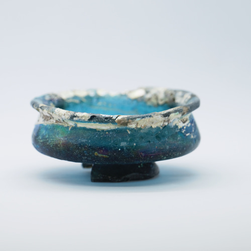 古代ガラス ローマン銀化グラス 壺 瓶 アフガニスタン出土 紀元3～4