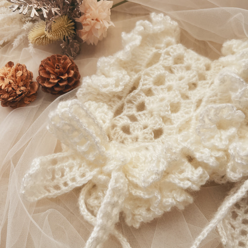 再販《冬限定2025♡moricori》ふわふわモヘアのヘッドドレス️ ヘッド