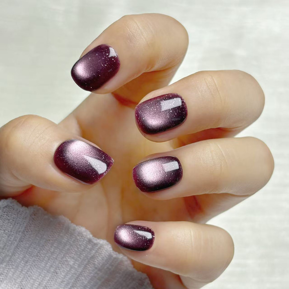 新春SALE】ネイルチップ マグネットネイル ベリーショートラウンド