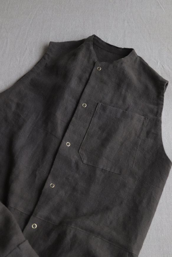 ＜受注生産＞大人のツナギ〜リネンのコンビネゾン 6枚目の画像