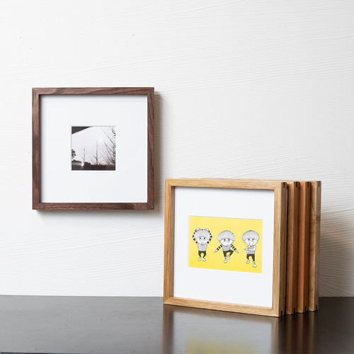 【桐ヶ谷直葉】スクエア・２L判ブロマイドポスターの9枚セット 木製 スクエフォトフレーム 【沖家具】ましかく、2L判、L判、ハガキ