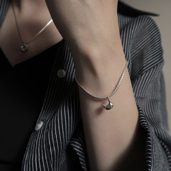 925純銀 月亮 礦石 斜紋鍊 客製化刻字 手鍊 免費送禮包裝 第14張的照片