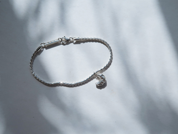 925純銀 月亮 礦石 斜紋鍊 客製化刻字 手鍊 免費送禮包裝 第4張的照片