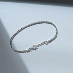 925純銀 月亮 礦石 斜紋鍊 客製化刻字 手鍊 免費送禮包裝 第15張的照片