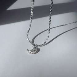 925純銀 月亮 礦石 斜紋鍊 客製化刻字 手鍊 免費送禮包裝 第3張的照片