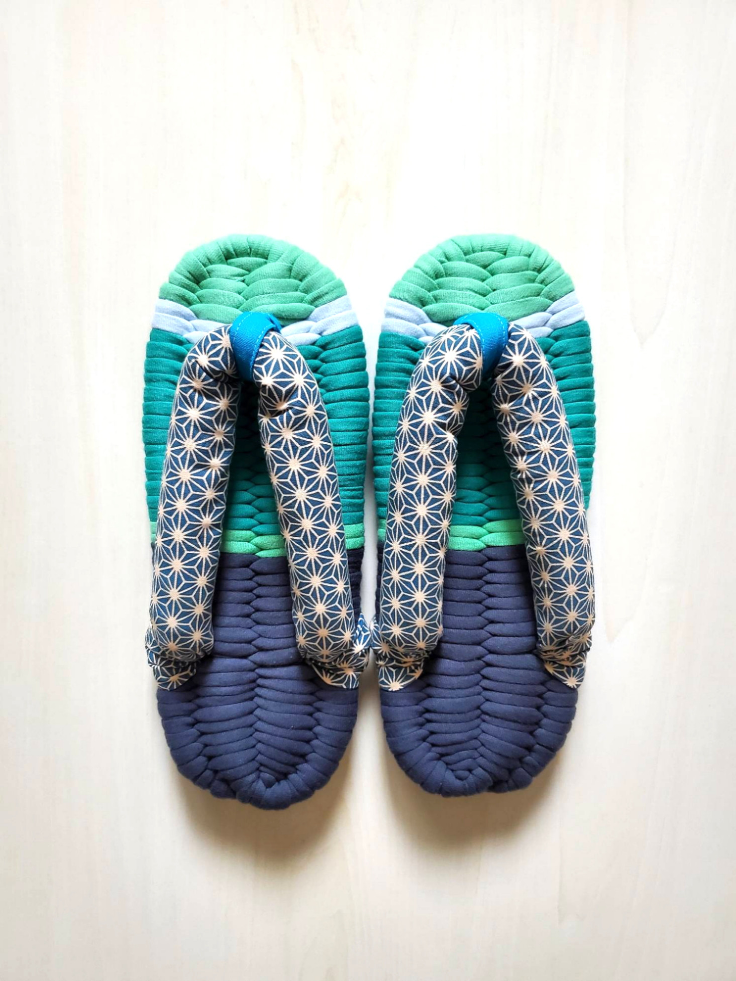 布ぞうり(25.5cm) グリーン、ネイビー